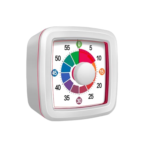 Mateju Visueller Timer Kinder 60 Minuten Countdown Timer für Erwachsene Leise Zahnputzuhr Lernuhr Küchentimer Zeit Management Werkzeug Tool für Schule Büro (Sonne,One Size) von Mateju