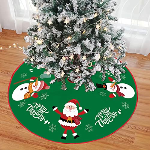 Mateju Weihnachtsbaum Rock Weihnachtsbaumdecke Rund Decke Groß Christbaumdecke Christbaumständer Teppich Baumdecke Weihnachtsbaum Deko für Weihnachten Neujahr Party (36inch,grün) von Mateju