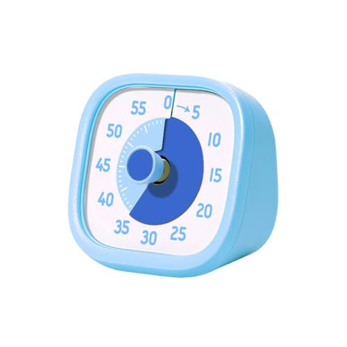 Mateju visueller Timer Kinder 60 Minuten Countdown Timer für Erwachsene Leise Timerzahnputzuhr lernuhr küchentimer Zeit Management Werkzeug Tool für Schule Büro (Blaudunkelblau) von Mateju