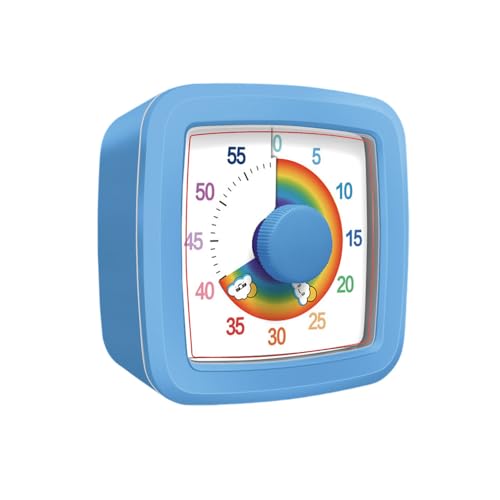 Mateju visueller Timer Kinder 60 Minuten Countdown Timer für Erwachsene Leise zahnputzuhr lernuhr küchentimer Zeit Management Werkzeug Tool für Schule Büro (Wolkenblau) von Mateju