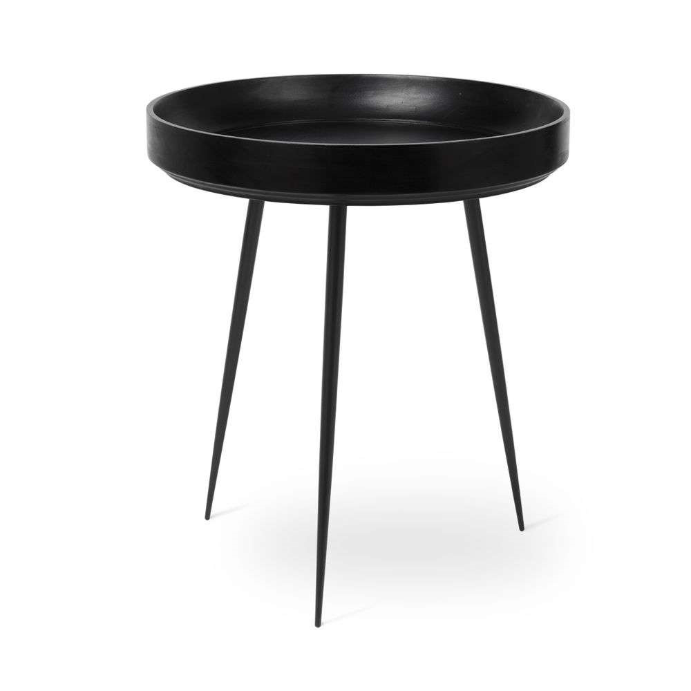 Mater - Bowl Table Medium Black Stained Mango Wood von Mater