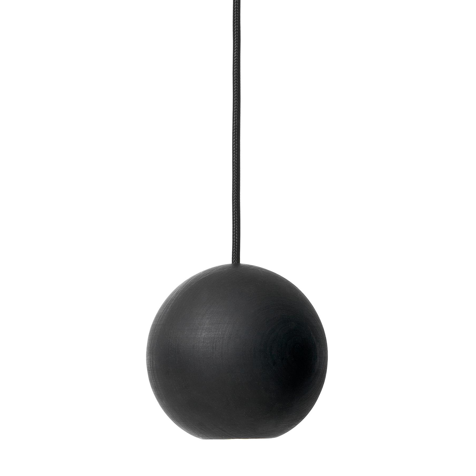 Mater - Liuku Ball Pendelleuchte schwarz - schwarz/lackiert/Ø 14cm/ohne Glasschirm von Mater