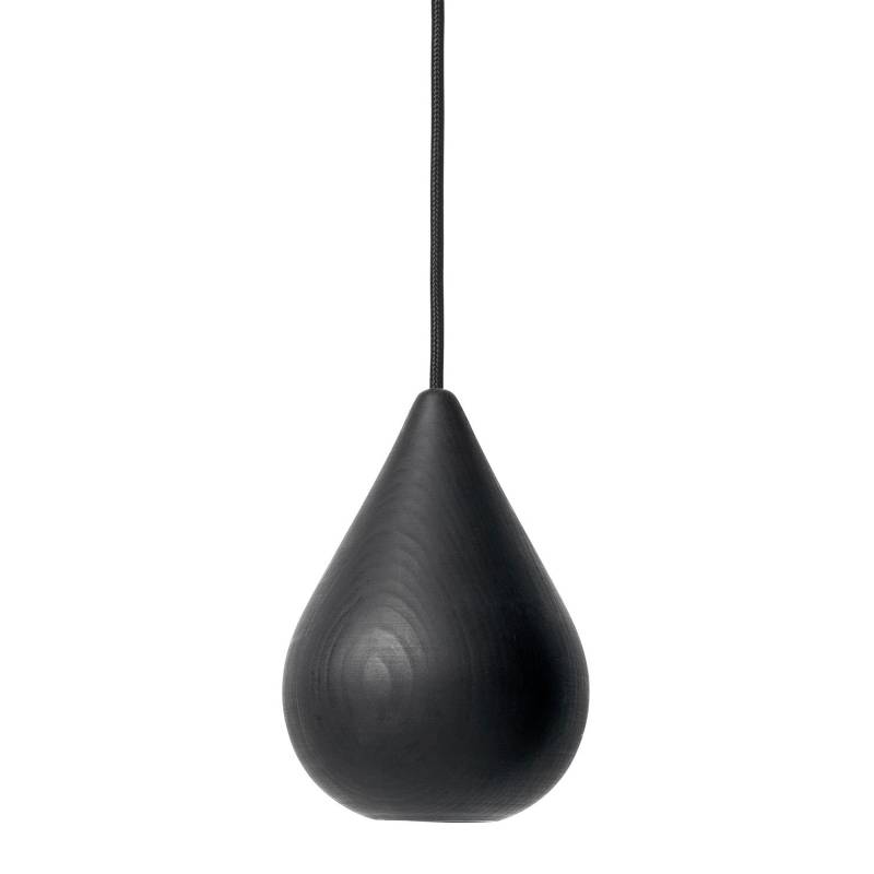 Mater - Liuku Drop Pendelleuchte schwarz - schwarz/lackiert/Ø 14cm/ohne Glasschirm von Mater