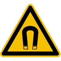 SafetyMarking® Warnung vor magnetischem Feld, Seitenlänge 100 mm, Folie von SafetyMarking®