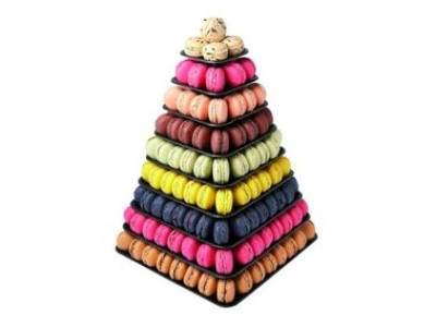 Pyramide Hat Macarons quadratisch schwarz 9 Tabletts von Matfer