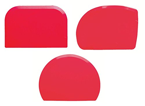 Set 3 x Teigschaber Teigabstecher Schlesinger Kunststoff verschiedene Größen rot von Matfer
