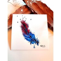 Feder Aquarell Bild | Kunstdruck Von Krafttieren Und Naturmotiven Als Wanddeko Feder Aquarell Bild | Kunstdruck Von Krafttieren Und Naturmotiven Als Wanddeko von MatherlandCrafts