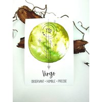 sternzeichen Bild Für Jungfrau Personalisierbar Mit Namen | Geburtsposter Geschenk Kind, Paare, Familien von MatherlandCrafts