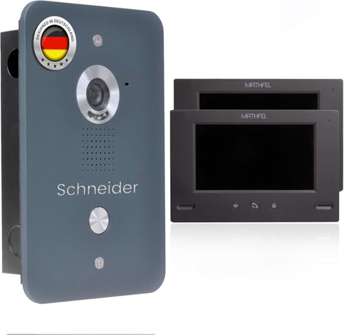 MATHFEL Video Türsprechanlage mit Kamera und Türöffner, 7'' Farbmonitor, 4-Draht-Technik - WLAN Türklingel mit Kamera, Videotürklingel mit Monitor, Klingel Haustür mit Sprechanlage von Mathfel
