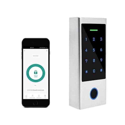 MATHFEL Smart Lock Zugangssystem mit Fingerabdruck & RFID – Elektronisches Türschloss für Haustür, IP66, Code & Transponder, Elektrisches Türschloss Außen, Automatisches Smartes Türschloss von Mathfel