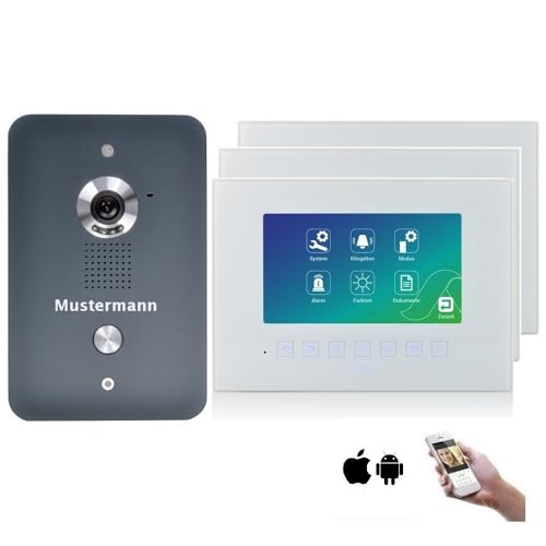 MATHFEL Video Türsprechanlage mit 4 Draht Technologie, 3X 7'' Monitor und WLAN Schnittstelle - Türklingel mit Kamera, Sprechanlage mit Türöffner, Klingel Haustür mit Kamera MATHFEL Video Türsprechanlage mit 4 Draht Technologie, 3X 7'' Monitor und WLAN Schnittstelle - Türklingel mit Kamera, Sprechanlage mit Türöffner, Klingel Haustür mit Kamera von Mathfel