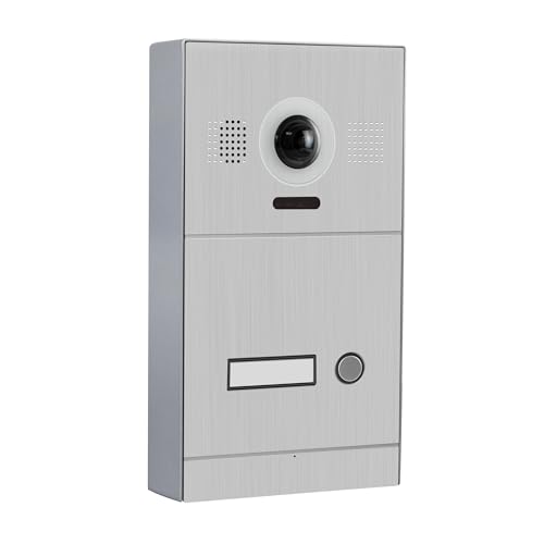 Mathfel 2-Draht IP Video-Türsprechanlage mit Türöffner – Full-HD Kamera, 7" Monitor & App-Steuerung – Smarte Video-Türklingel mit Gegensprechanlage (Silber, Aufputzbox) von Mathfel