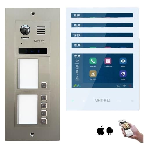 Mathfel 2-Draht-IP WLAN Video-Türsprechanlage mit RFID– Komplettset für 5-Familienhäuser mit 5X 7-Zoll-Monitoren, Full-HD-Bildauflösung, Edelstahl-Front und Farbnachtsicht. Mathfel 2-Draht-IP WLAN Video-Türsprechanlage mit RFID– Komplettset für 5-Familienhäuser mit 5X 7-Zoll-Monitoren, Full-HD-Bildauflösung, Edelstahl-Front und Farbnachtsicht. von Mathfel