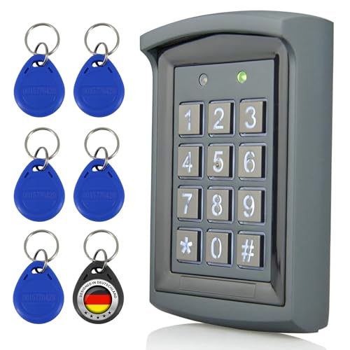 MATHFEL Smart Lock RFID Zugangssystem (Aufputz), Elektronisches Türschloss für Haustür, IP66, Codeschloss & RFID, Smartes Türschloss mit Code, Elektrisches Türschloss Outdoor, Automatisches Türschloss von Mathfel
