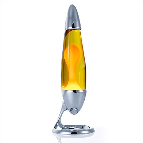 Mathmos Neo Lavalampe für Kinder und Erwachsene (Chrom - Gelb/Orange) von Mathmos