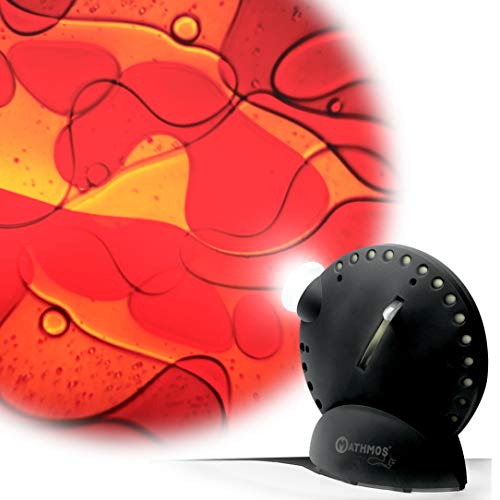 Mathmos Space Projektor in Schwarz mit Lavalampen Effekt Rot/Gelb von Mathmos