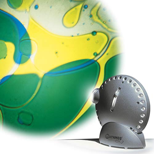 Mathmos Space Projektor in Silber mit Lavalampen Effekt Blau/Gelb von Mathmos