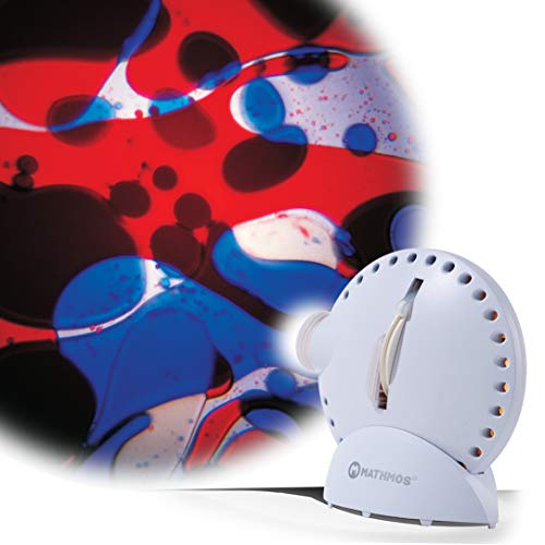 Mathmos Space Projektor in Weiß mit Lavalampen Effekt Blau/Rot von Mathmos
