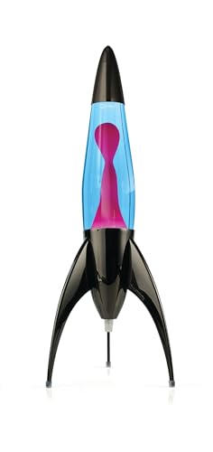 Mathmos Telstar Lavalampe Rakete (Schwarz – Blau/Pink) von Mathmos