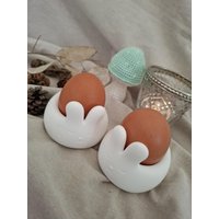 Hasen Eierbecher, Eierhalter, Ostergeschenk, Osterfrühstück Hasen Eierbecher, Eierhalter, Ostergeschenk, Osterfrühstück von Matihandgemacht