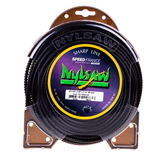 Nylonfaden Rasentrimmer Nylsaw, gezahnt 3,5 mm von 27 m in Schutzhülle von Matijardin