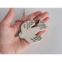 Handgemachte Keramik Vogel Ornament Bemalte Steinzeug Weihnachtsbaum Dekoration von MatildeHortaShop