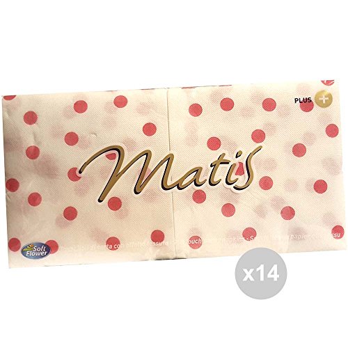 Matis Set 14 Servietten 33x33 dekoriert Pois 2veli x100 Tischaccessoire Mehrfarbig von Matis