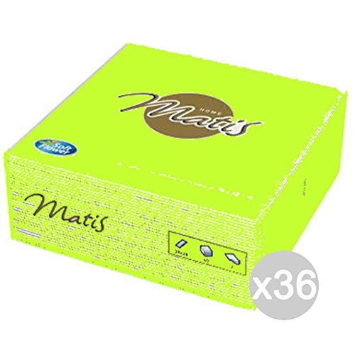 Matis Set 36 Servietten 38 x 38 grün Ch.40 Stück 2 Bunte Küche, La Tavola von Matis
