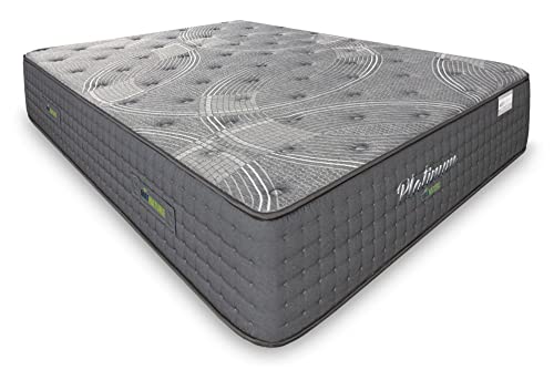 Matnature | Platinum | Extra Komfort-Matratze Pro Multiruhe | Taschenfederkern und viskoelastisch | Höhe 30 cm | atmungsaktiv, rutschfest und milbendicht (200 x 200 cm), Grau von Matnature