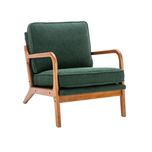 Matomn Sessel mit Holzrahmen, moderner Akzentstuhl, Loungesessel für das Wohnzimmer Grün von Matomn