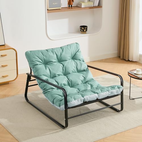 Sessel wohnzimmer Polstersessel Fernsehsessel Gartenliege mit Wendekissen Balkon möbel Garten Liegestuhl aus Stahl für 2 Personen Relaxliege Wohnzimmer Balkon Schlafzimmer Garten Terrasse Blau+Grau Sessel wohnzimmer Polstersessel Fernsehsessel Gartenliege mit Wendekissen Balkon möbel Garten Liegestuhl aus Stahl für 2 Personen Relaxliege Wohnzimmer Balkon Schlafzimmer Garten Terrasse Blau+Grau von Matomn