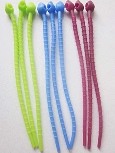 18 Stück Silikonbinder 17cm Gemüsebinder Kabelbinder Silikonbänder Beutelverschluss Wiederverwendbar von Matra