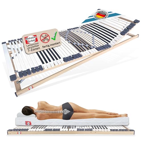 Matratzen Perfekt Orthopädischer 7-Zonen Lattenrost verstellbar– 90x190 cm 7,5 cm hoch 44 Leisten Härtegrad-Regulierung FERTIG MONTIERT bis 250 kg belastbar – Made in Germany Matratzen Perfekt Orthopädischer 7-Zonen Lattenrost verstellbar– 90x190 cm 7,5 cm hoch 44 Leisten Härtegrad-Regulierung FERTIG MONTIERT bis 250 kg belastbar – Made in Germany von Matratzen Perfekt