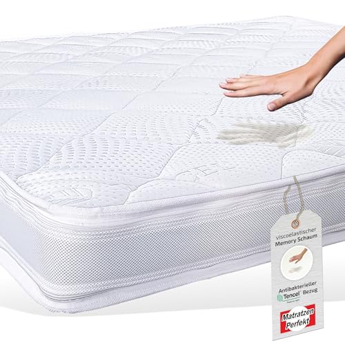 Matratzen Perfekt Viscoschaum Topper Tokio, 200 x 200 cm – orthopädische Matratzenauflage mit hoher Punktelastizität, ideal für Federkernmatratzen & Boxspringbett, Höhe 12 cm von Matratzen Perfekt