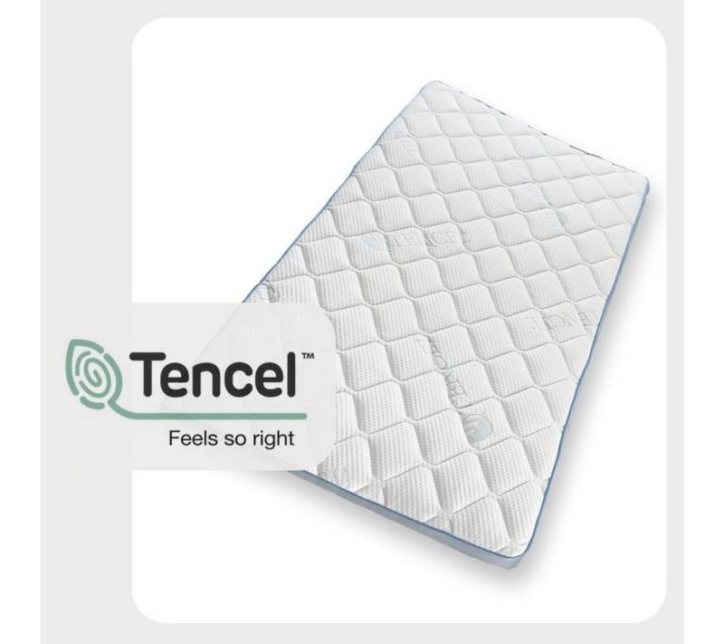 MatratzenL.A.B®, Topper TENCEL™ Lyocell Premium Bezug H2 mittel & H3 fest, 12 cm hoch, Viscoschaum und Kaltschaum, Matratzentopper ideal für Ihre Boxspringbett. klebstofffrei von MatratzenL.A.B®