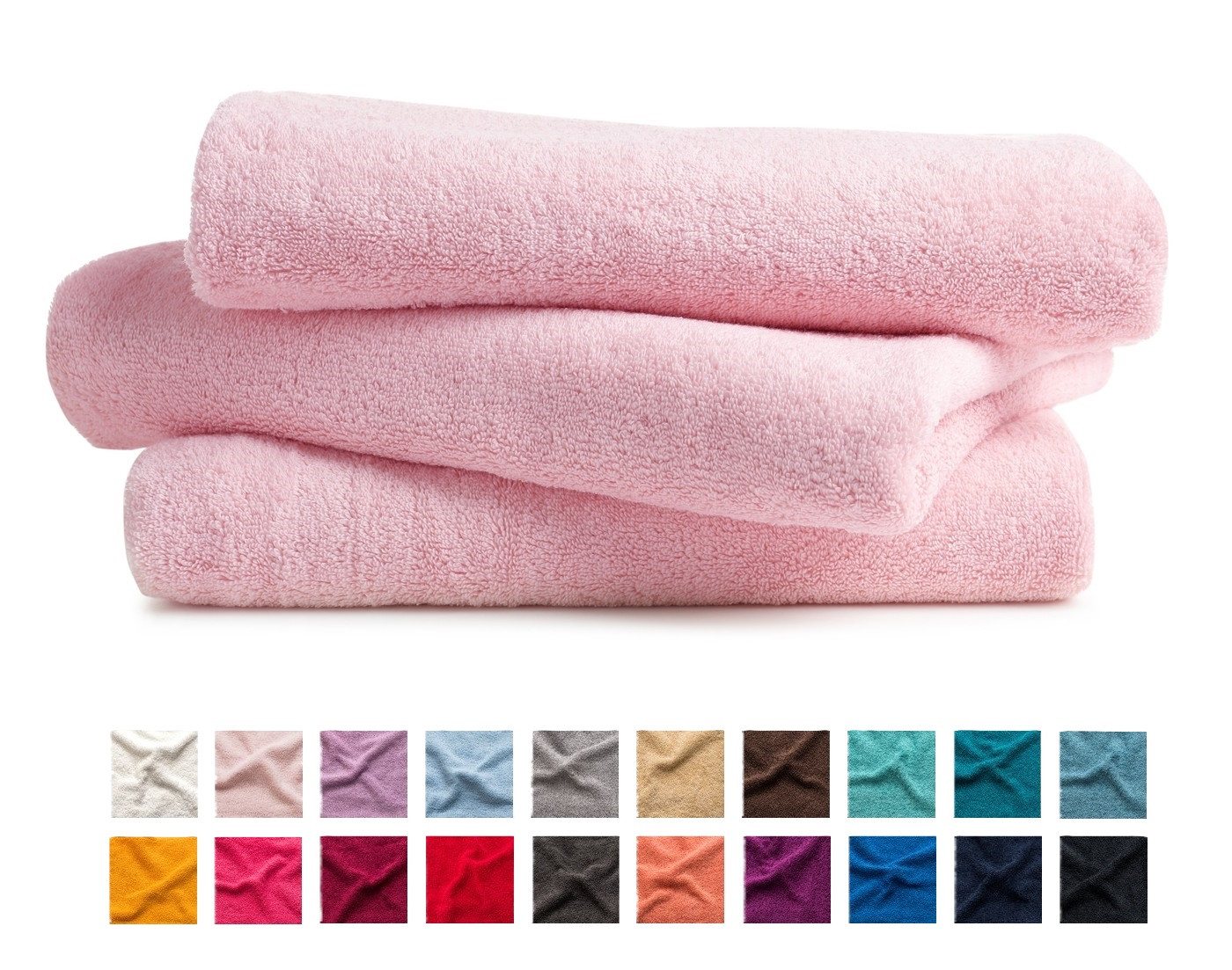 MatratzenL.A.B® Handtücher 500 g/m² Blauer Schwan®, 100% Baumwolle (Gästetuch, Handtuch oder Duschtuch, Set, 3-St), Frottee, mit Aufhänger, 23 Farben, einzeln verpackt von MatratzenL.A.B®