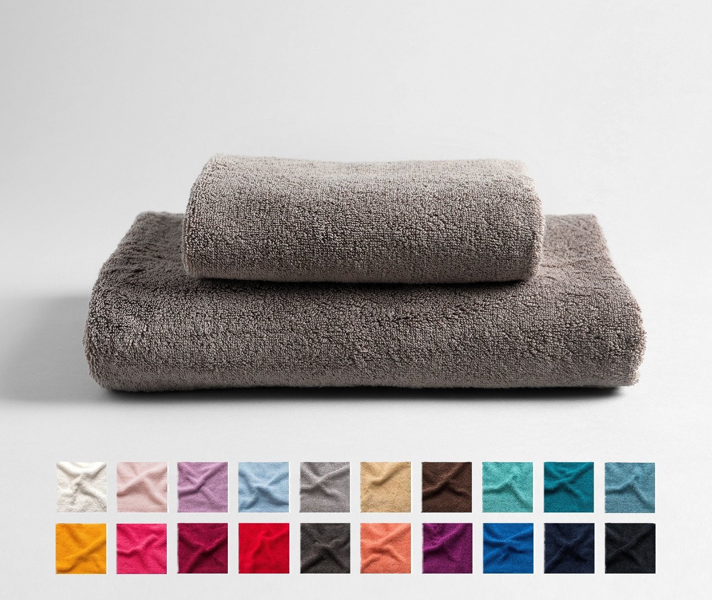 MatratzenL.A.B® Handtuch Set 500 g/m², 100% Baumwolle (Handtuch 50x100 cm + Duschtuch 70x140 cm, 2-St), Frottee, mit Aufhänger, 23 Farben, einzeln verpackt von MatratzenL.A.B®
