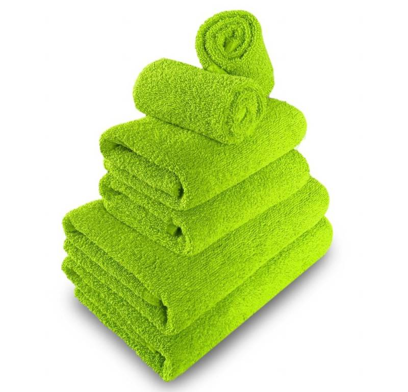 MatratzenL.A.B® Handtuch Set 500 g/m² Blauer Schwan®, 100% Baumwolle (2x Gästetuch + 2x Handtuch + 2x Duschtuch, 6-St), Frottee, mit Aufhänger, einzeln verpackt von MatratzenL.A.B®
