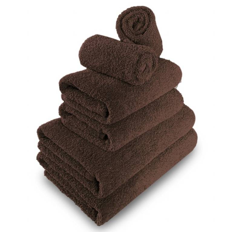 MatratzenL.A.B® Handtuch Set 500 g/m² Blauer Schwan®, 100% Baumwolle (2x Gästetuch + 2x Handtuch + 2x Duschtuch, 6-St), Frottee, mit Aufhänger, einzeln verpackt von MatratzenL.A.B®