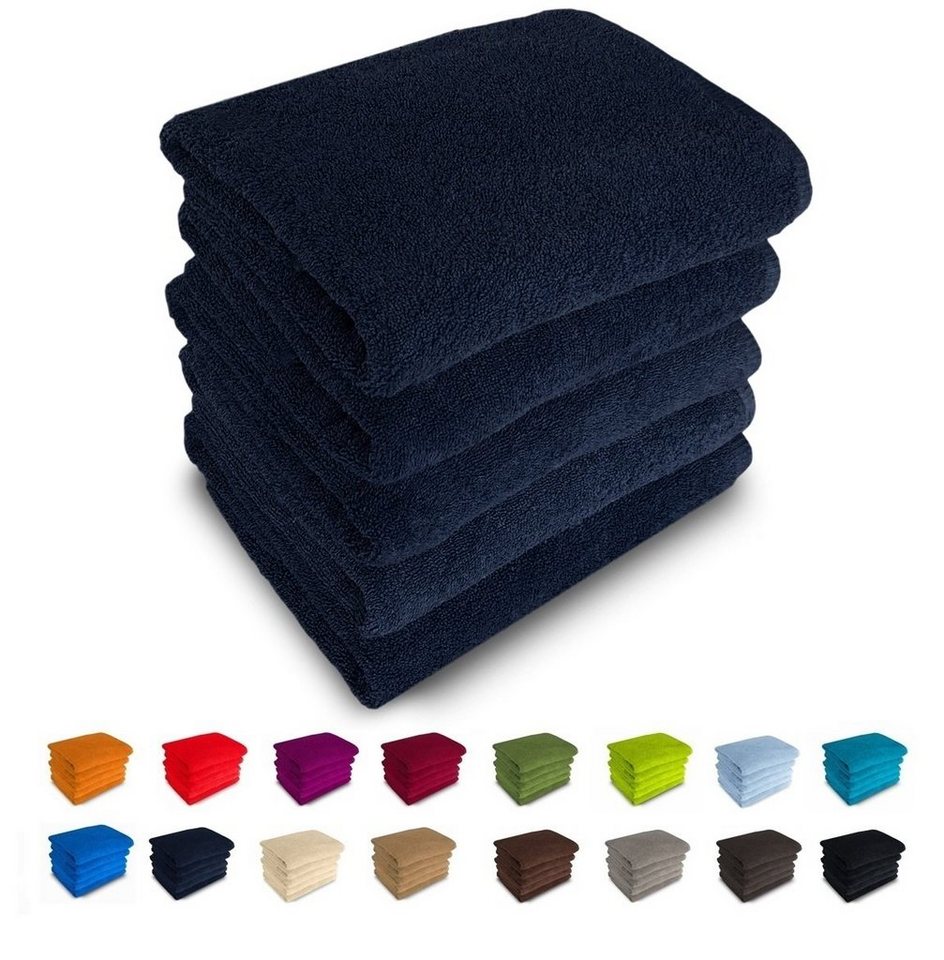 MatratzenL.A.B® Handtuch Set Rimini 500 g/m², 100% Baumwolle, (Duschtücher 70x140 cm Set, 5-tlg), Frotee, mit Aufhänger, 23 Farben, einzeln verpackt von MatratzenL.A.B®