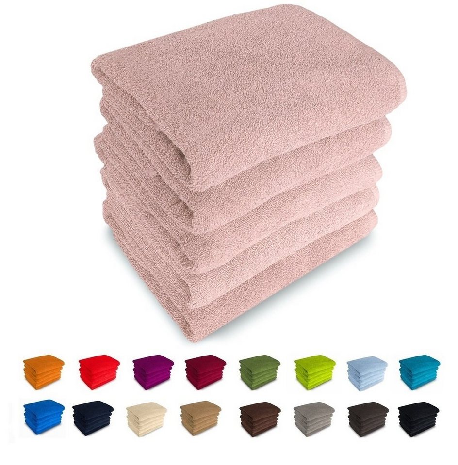 MatratzenL.A.B® Handtuch Set Rimini 500 g/m² Blauer Schwan®, 100% Baumwolle (Set, 5-St), Frottee, mit Aufhänger, 23 Farben, einzeln verpackt von MatratzenL.A.B®
