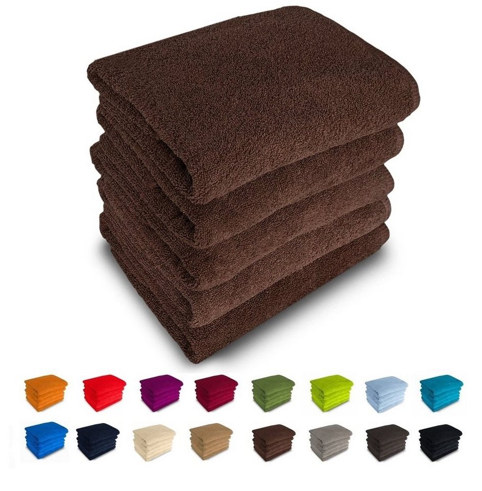 MatratzenL.A.B® Handtuch Set Rimini 500 g/m², 100% Baumwolle, (Set, 5-tlg), Frottee, mit Aufhänger, 23 Farben, einzeln verpackt von MatratzenL.A.B®