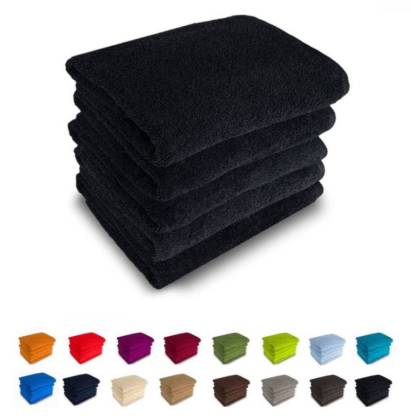 MatratzenL.A.B® Handtuch Set Rimini 500 g/m² Blauer Schwan®, 100% Baumwolle (Set, 5-St), Frottee, mit Aufhänger, 23 Farben, einzeln verpackt von MatratzenL.A.B®