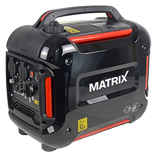 Matrix Notstromaggregat Benzin leise 2000 Watt Digitaler Generator Inverter Stromerzeuger Stromaggregat tragbar Stromgenerator silent | PG 2000i-2 | 4-takt | 2x230V | leise 59 dB(A) von MATRIX