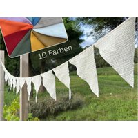 Wimpelkette Wunschfarbe(N - Stoffgirlande Outdoor/Indoor Garten Geburtstag Uni Wimpelkette Wunschfarbe(N - Stoffgirlande Outdoor/Indoor Garten Geburtstag Uni von MatschLatz
