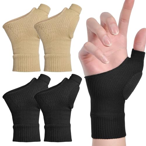 Matsizen 2 Paar Daumensattelgelenk Bandage Daumenbandage Rechts Daumenbandage Links Daumenschiene Rechts Daumenschiene Links Fingerlose Handschuhe mit Gel Lindert Schmerzen im Handgelenk und Daumen von Matsizen