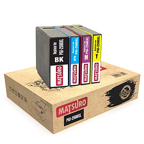 Matsuro Original | Kompatibel Tintenpatronen Ersatz für Canon PGI-2500XL PGI2500XL (1 Set) von Matsuro