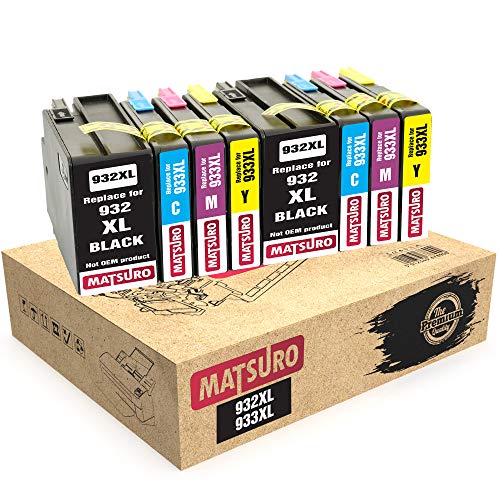 Matsuro Original | Kompatibel Tintenpatronen Ersatz für HP 932XL 933XL 932 XL 933 XL (2 Sets) von Matsuro
