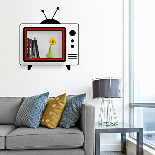 Matte Maison Wandregal TV rot von Homemania
