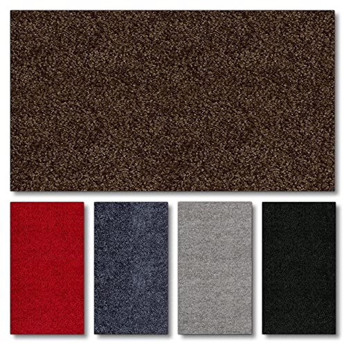 Fußmatte nach Maß PT-MAX | waschbar & unifarben | ab 21,86 € | gewählt: 81-90 cm breit, 75-100 cm lang, braun von Matten-Center